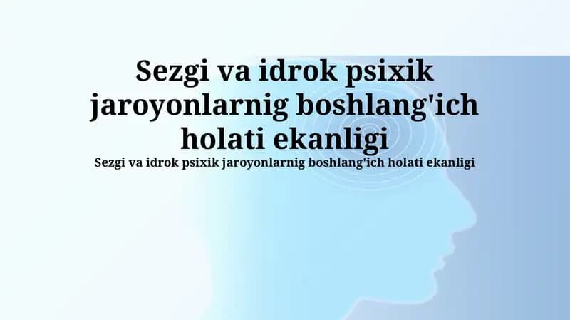 Intuitsiya va Idrok