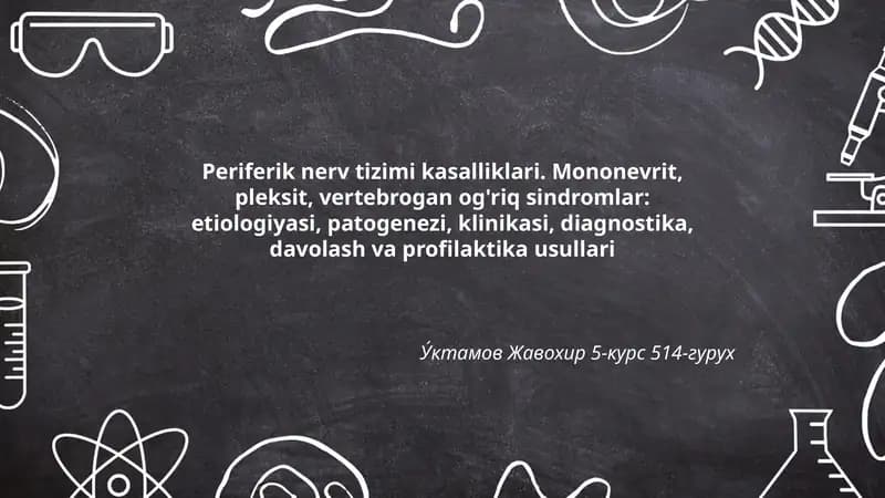 Periferik nerv tizimi kasalliklari