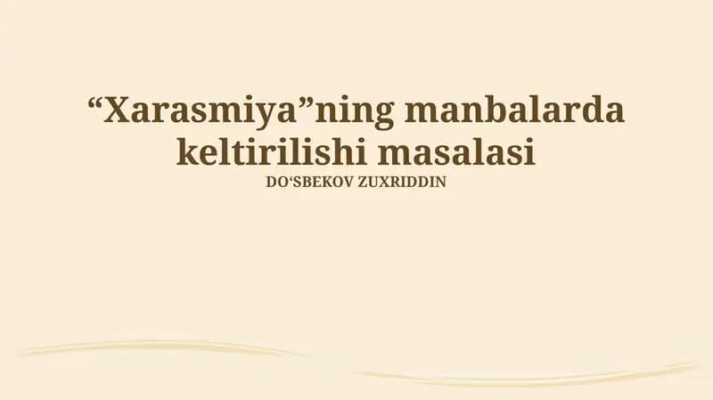 Xorazmiya manbalarida aks etgan davrlar