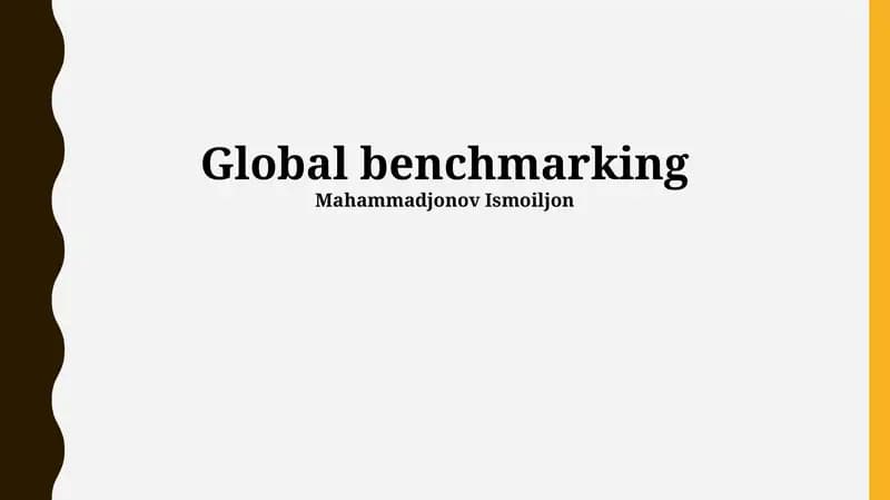 Global Benchmarking