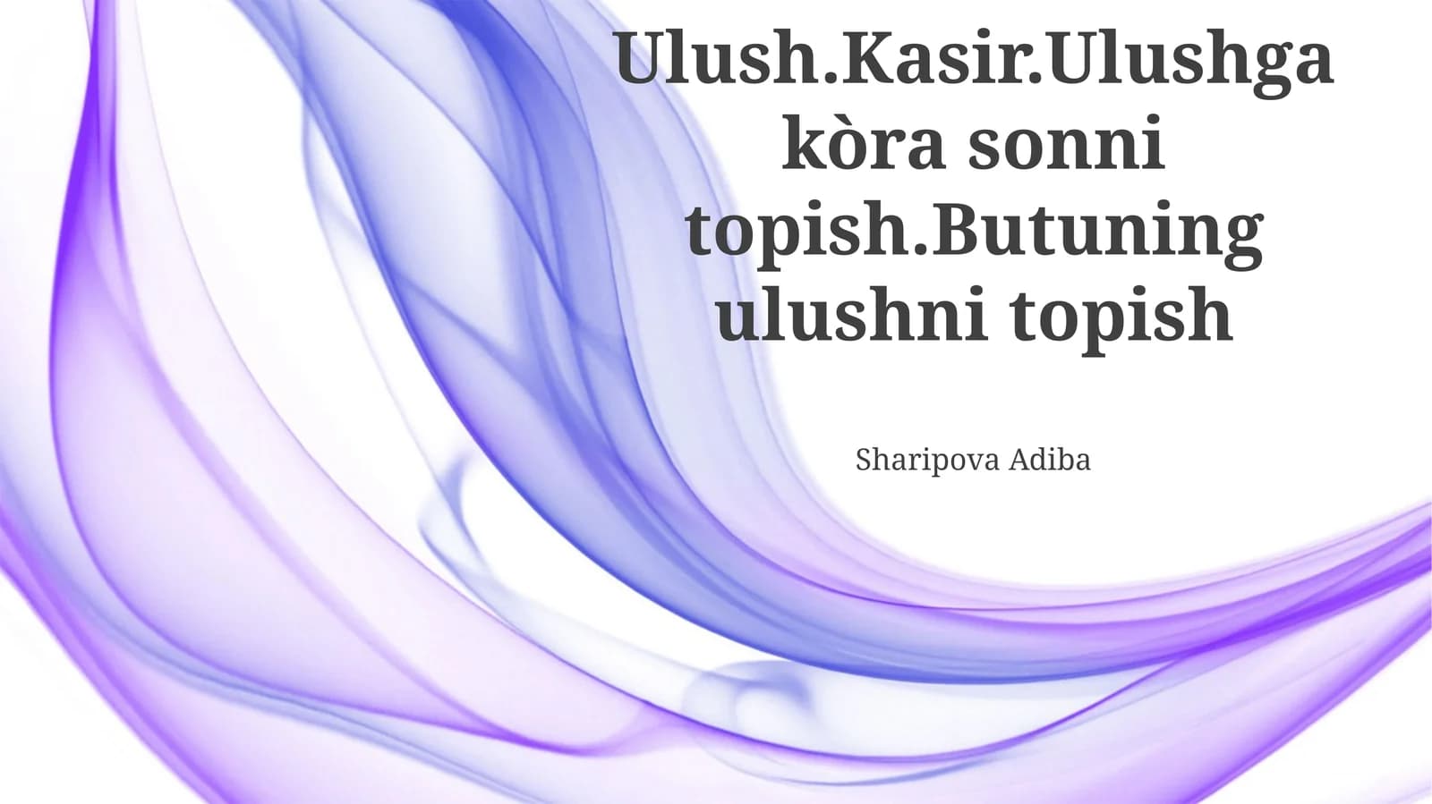 Kasrni Topish
