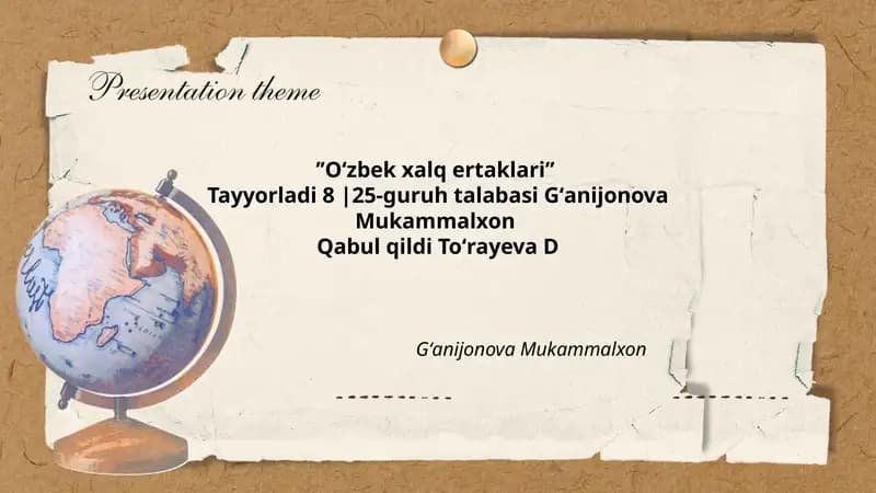 Oʻzbek xalq ertaklari
