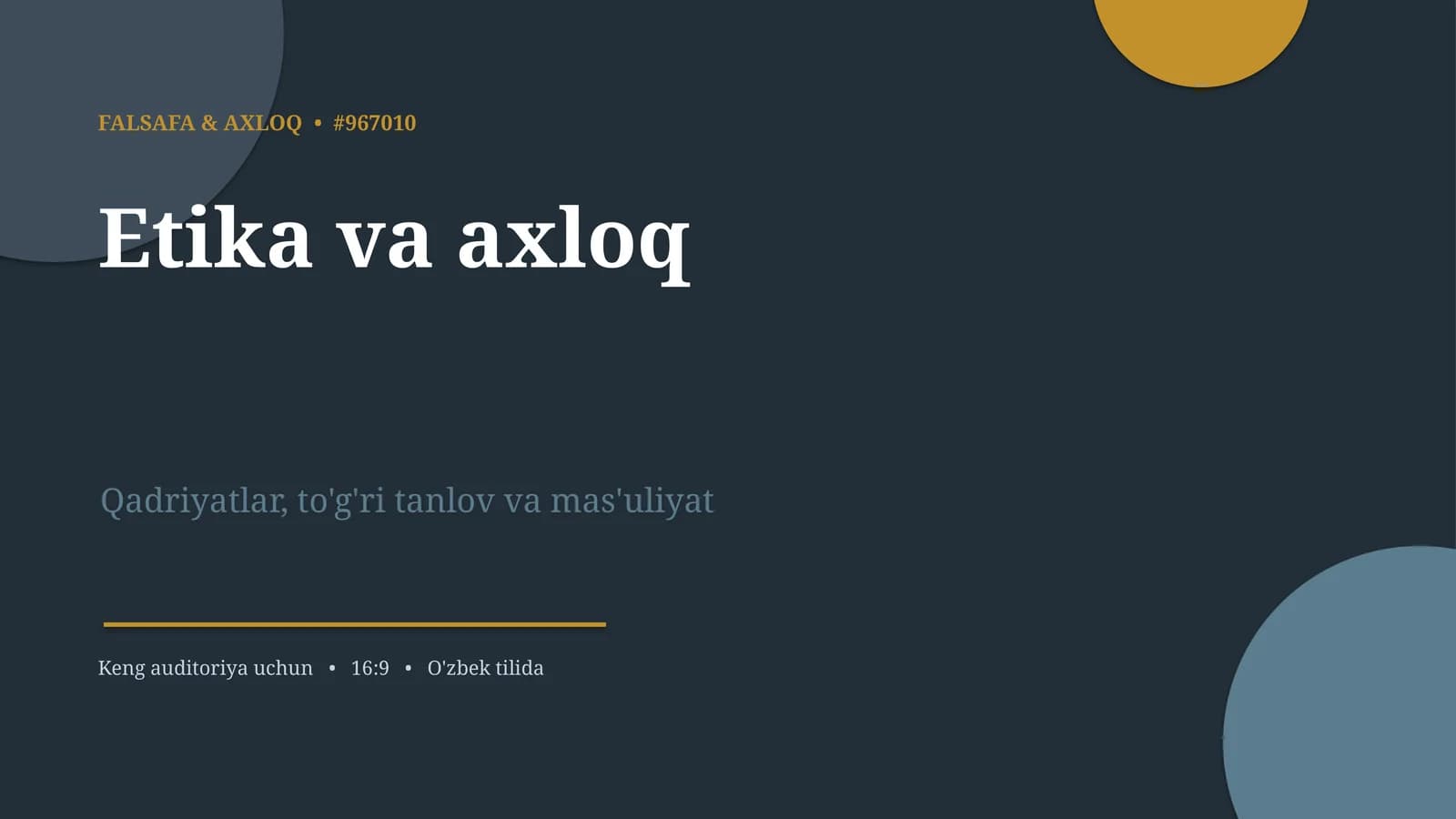 Etika va axloq