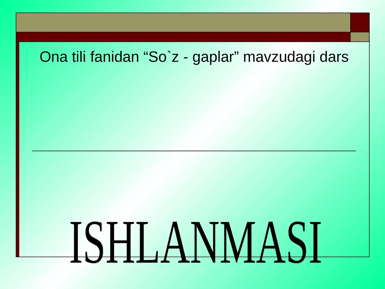 So'z - gaplar