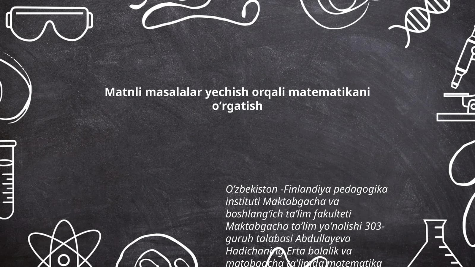 Matnli masalalar yechish orqali matematikani oʼrgatish