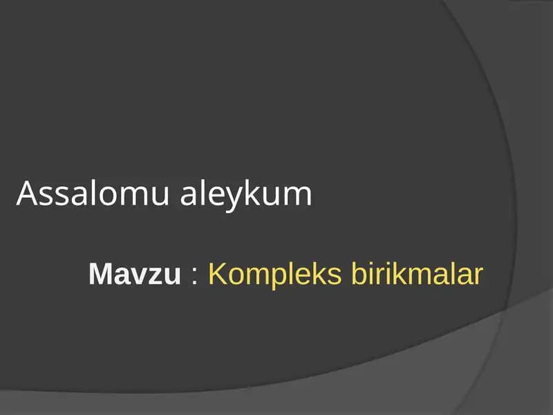 Kompleksbirikmalar