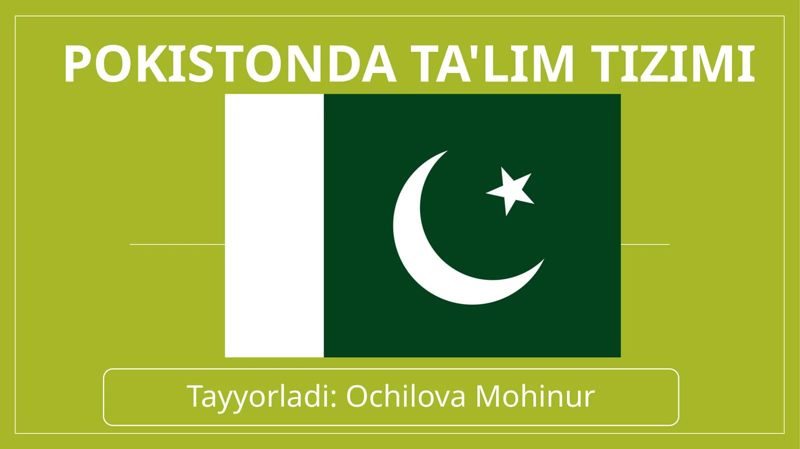 POKISTONDA TA'LIMTIZIMI
