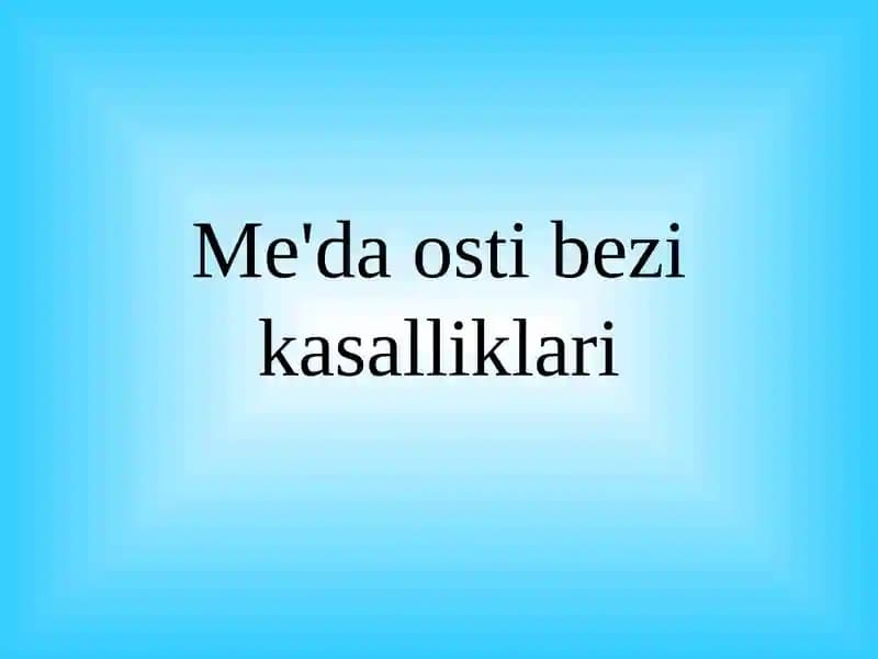 O‘tkir pankreatitni diagnostikasi va davolash