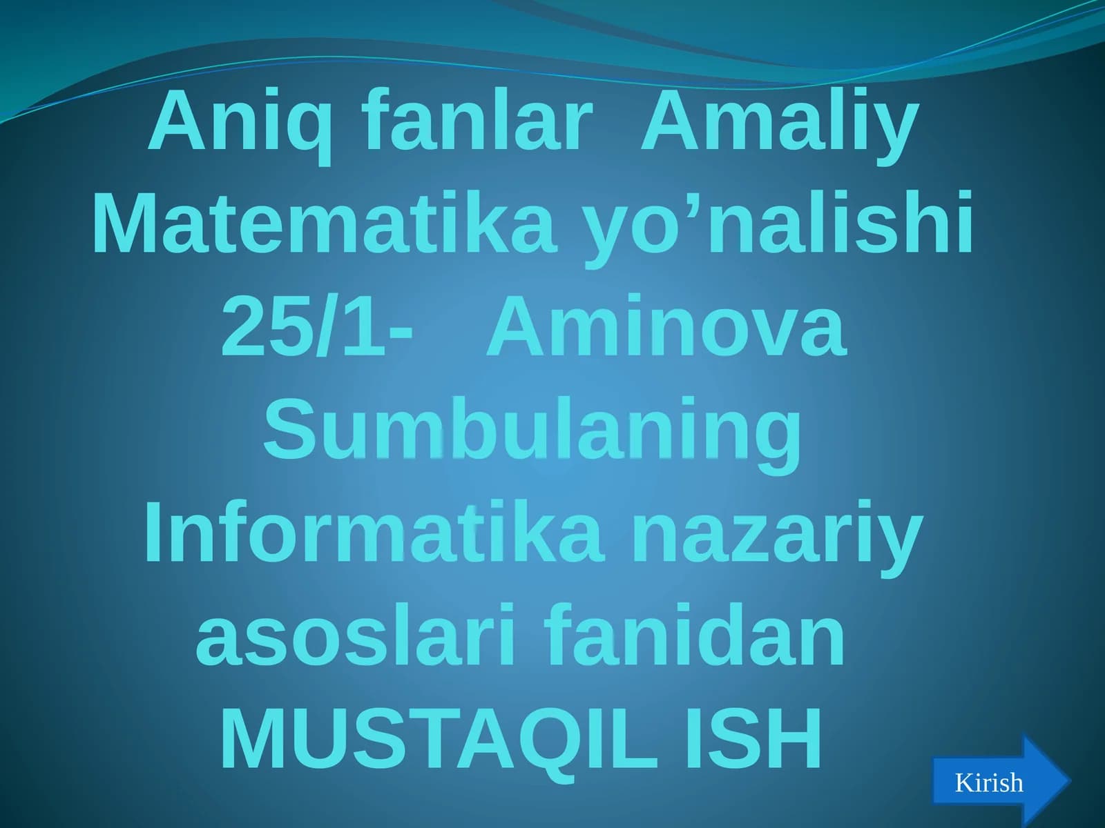 Axborottushunchasi. Axborotning asosiy xossalari va o'lchov birliklari