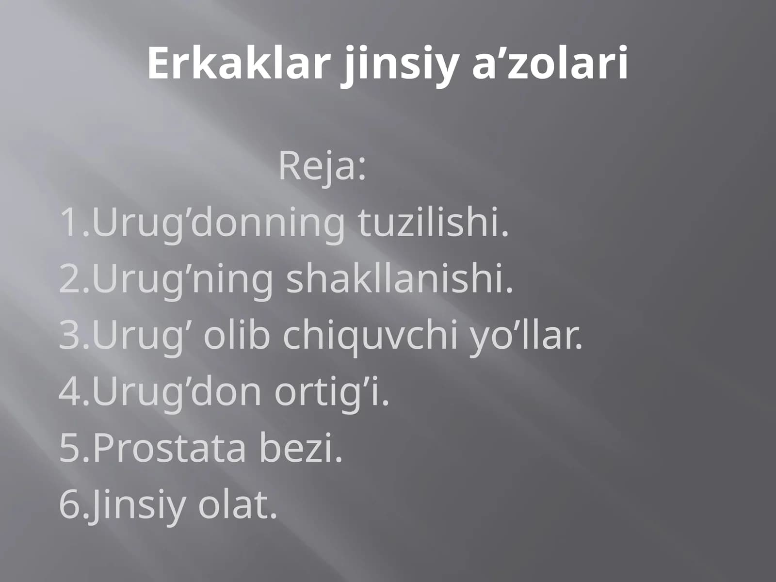 Erkaklar jinsiya a'zolari