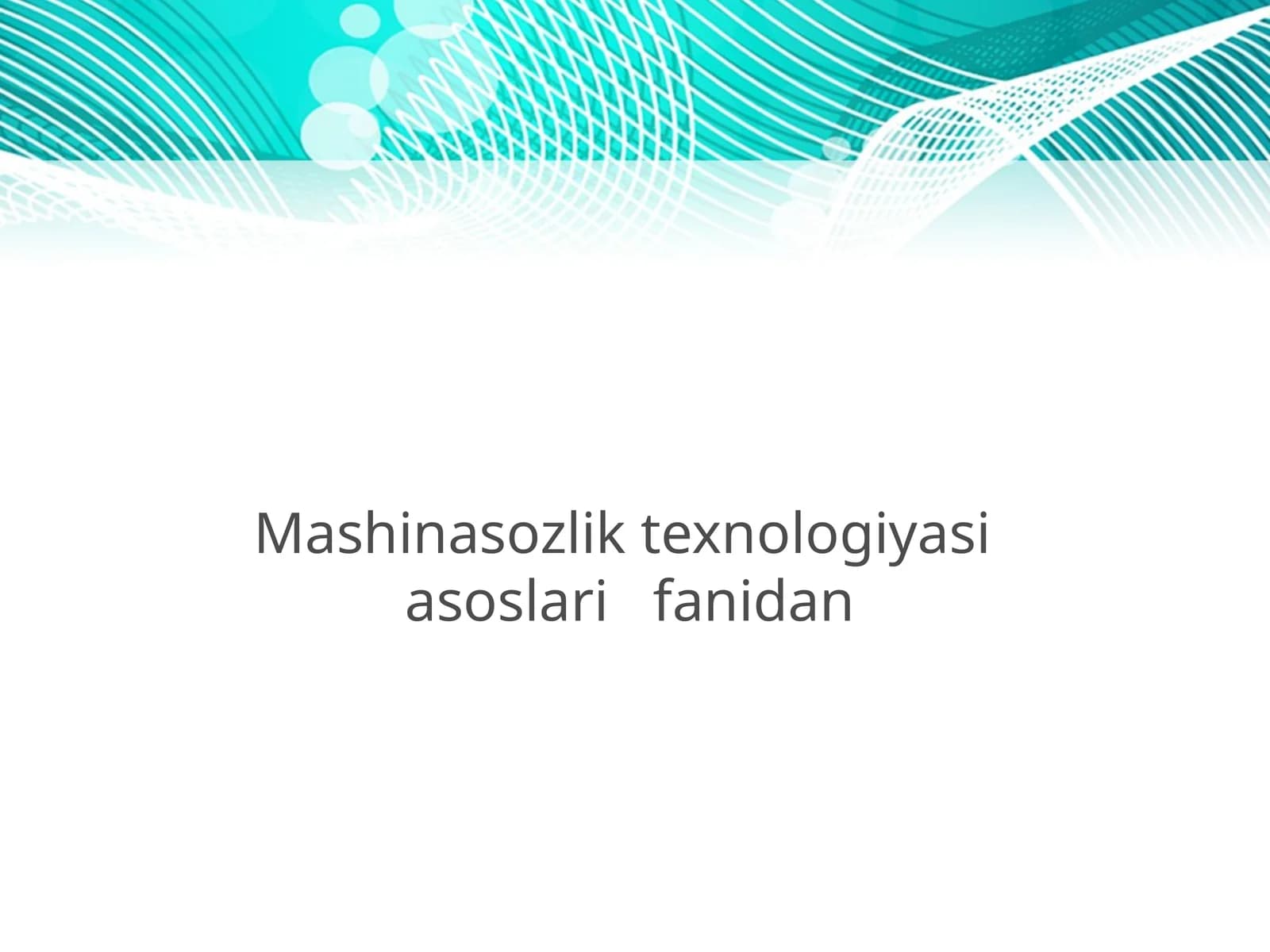 3D modellashtirish asoslari