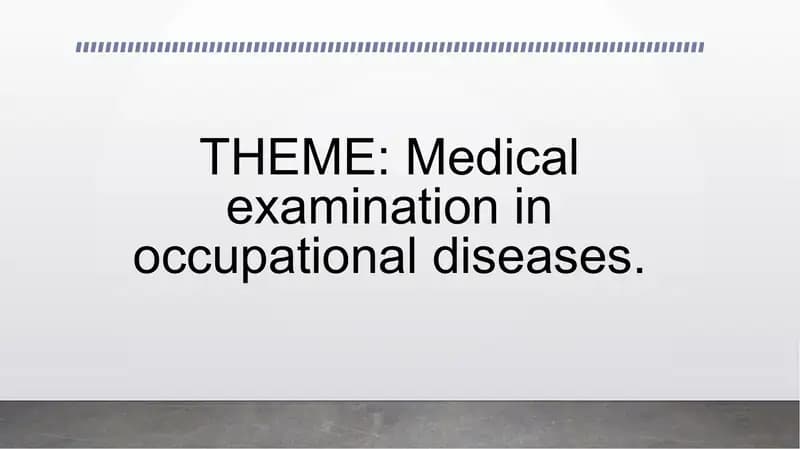 Medical Labor Examination
