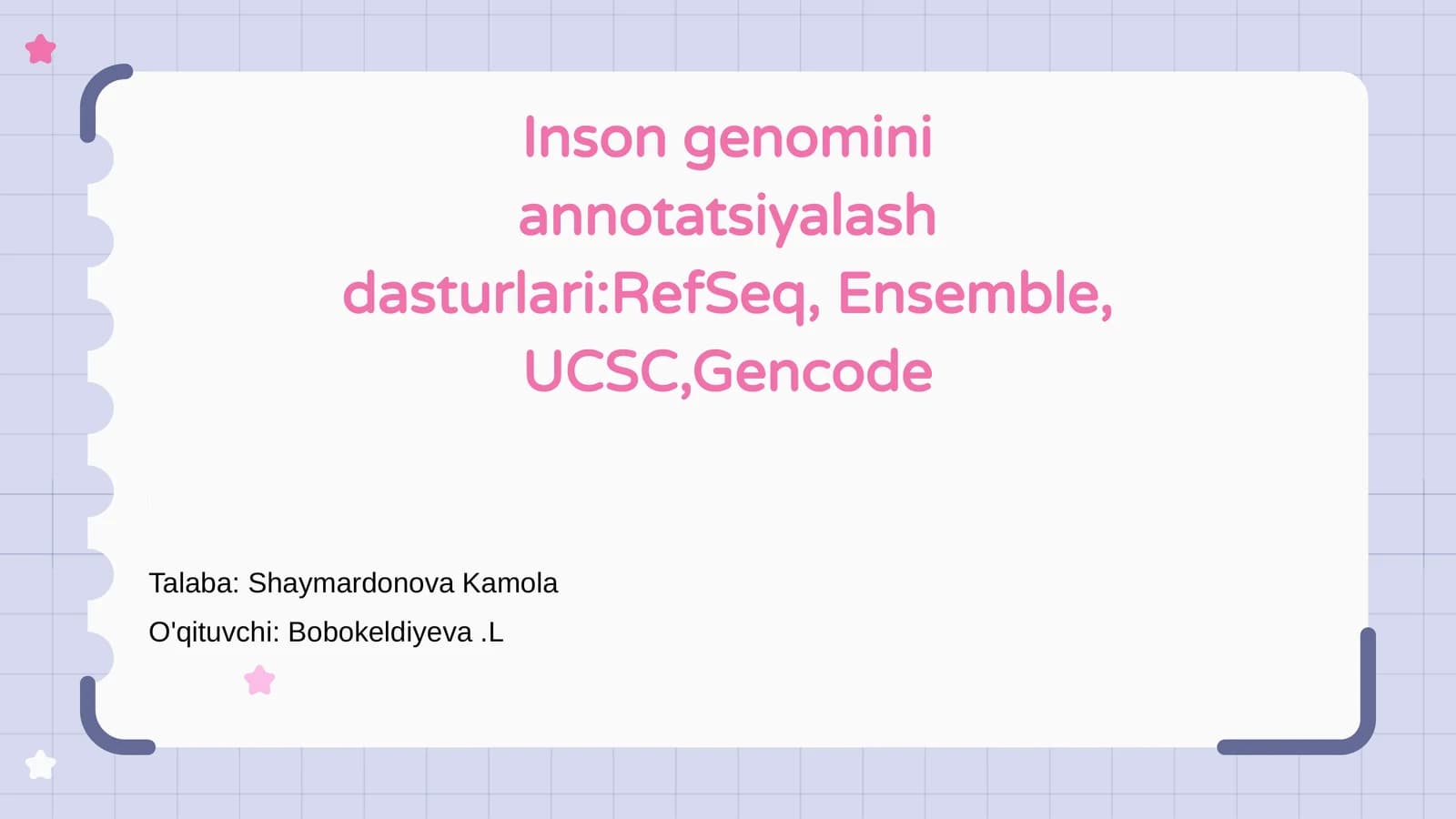 Inson genomini annotatsiyalash dasturlari