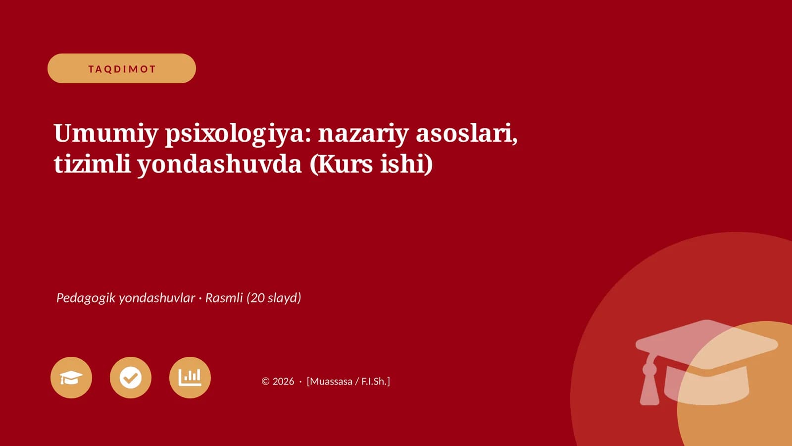 Umumiy psixologiya: nazariy asoslari, tizimli yondashuvda (Kurs ishi)