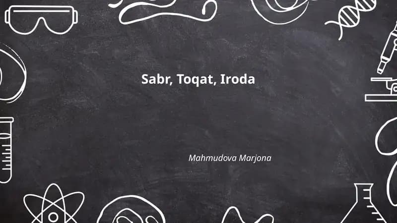 Sabr, Toqat, Iroda