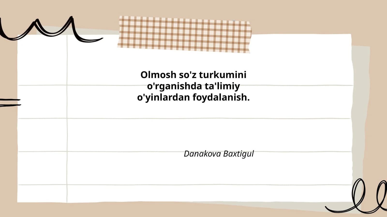 Olmosh so'z turkumini o'rganishda ta'limiy o'yinlardan foydalanish