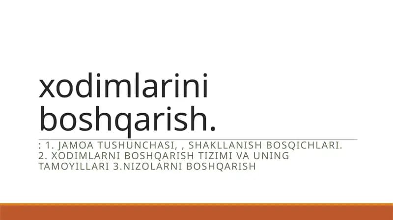 Mehnat jamoalari boshqarish tizimi va tamoyillari