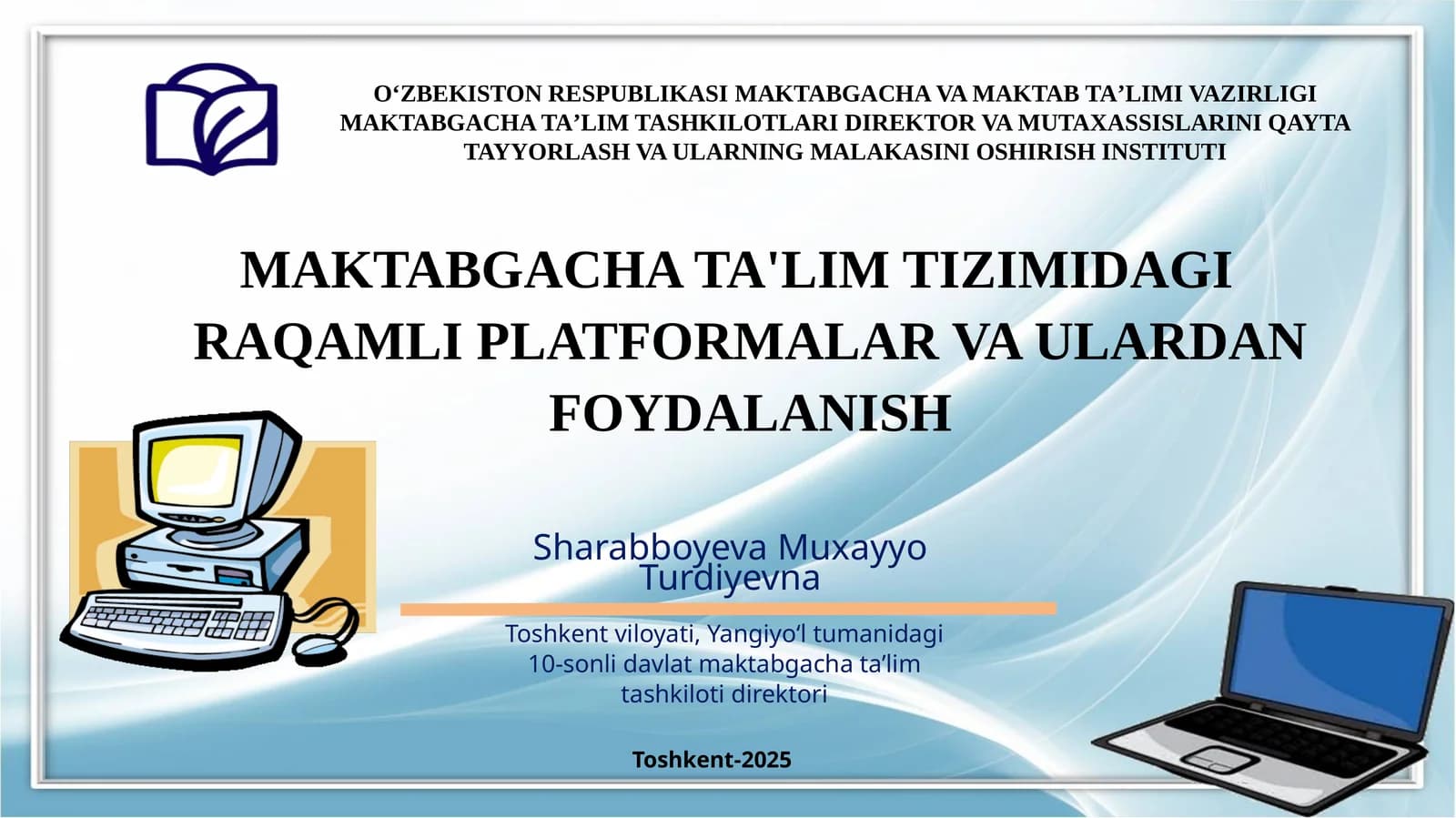 RAQAMLI PLATFORMALAR VA ULARDAN FOYDALANISH