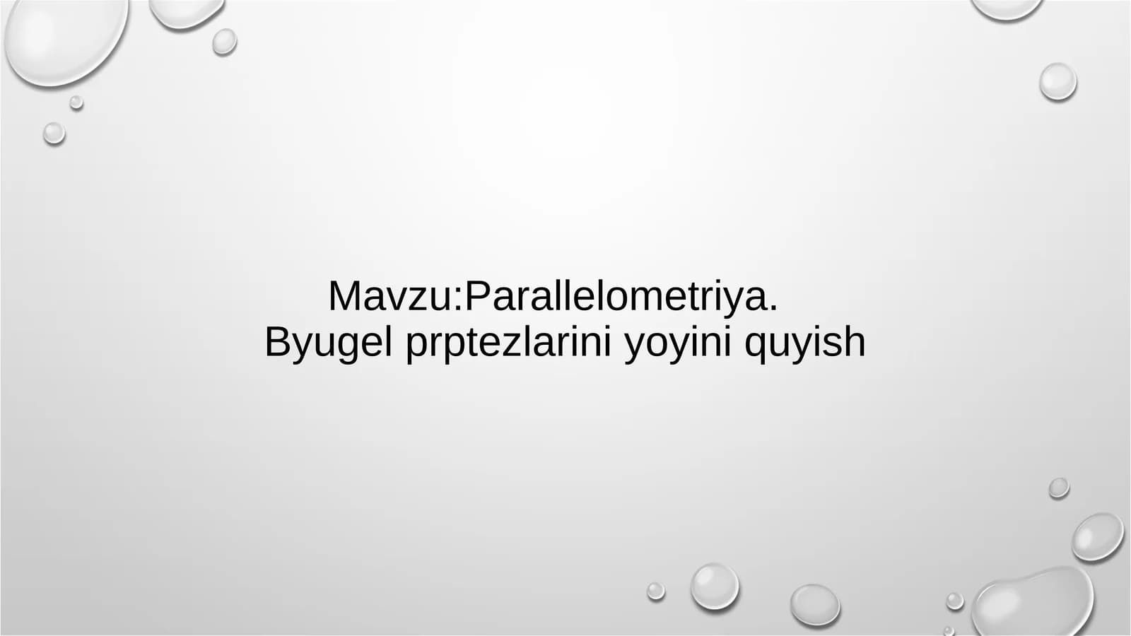 Parallelometriya