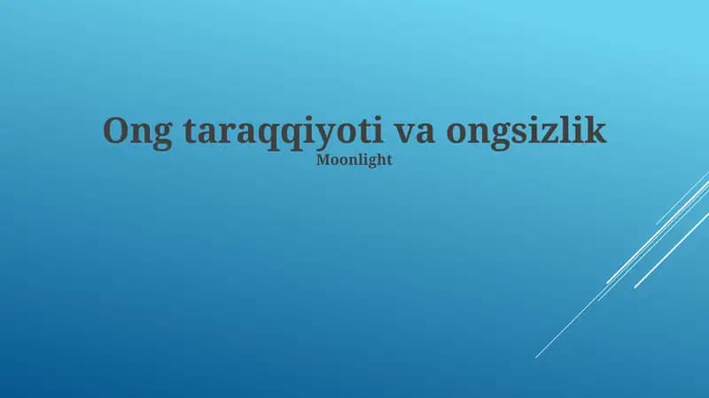 Ong taraqqiyoti va ongsizlik