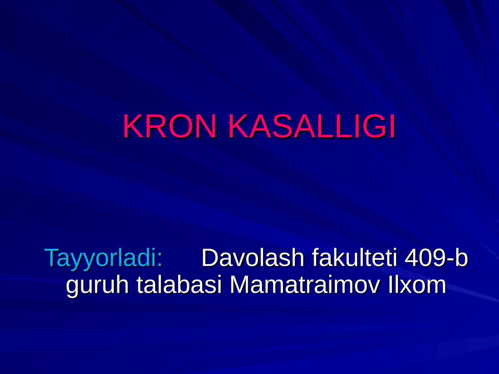 KRON KASALLIGI