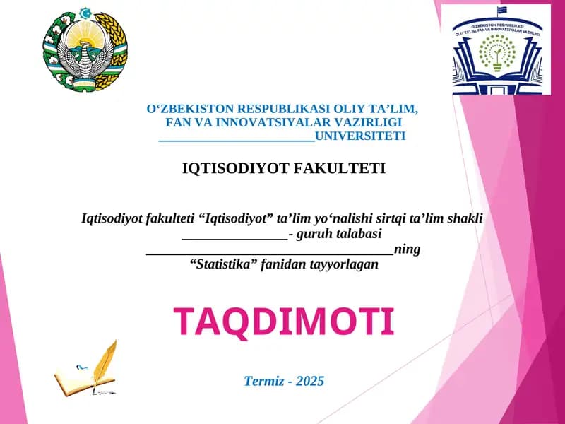 Raqamli to‘lov tizimlari (Payme, Click, Uzum Pay) rivojlanishining statistik tahlili