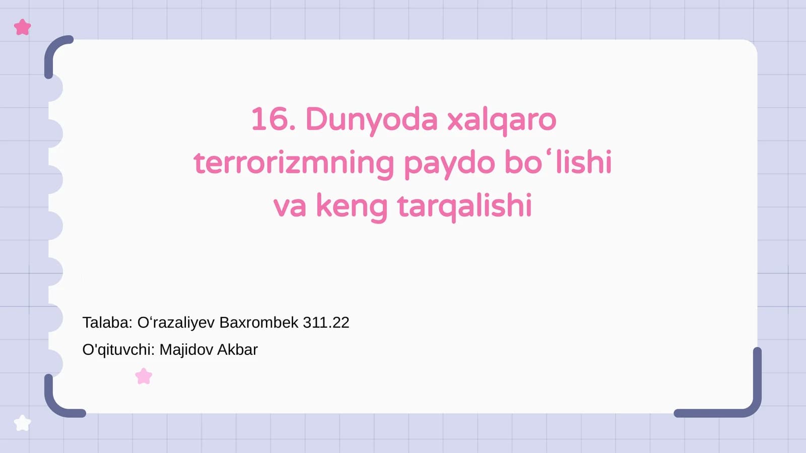 Xalqaro Terrorizm
