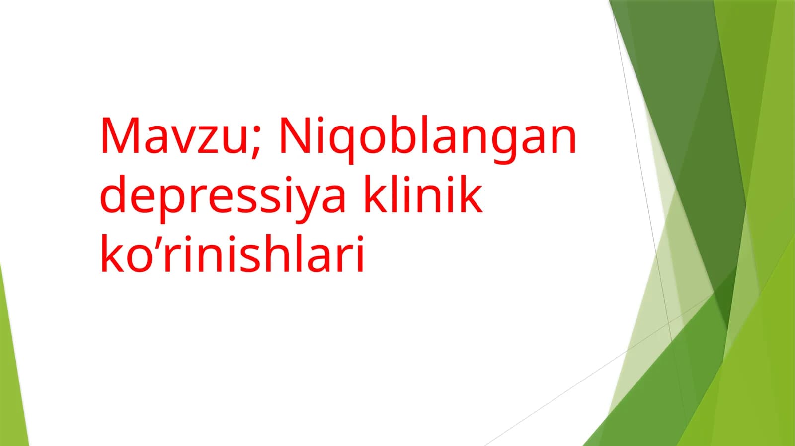 Niqoblangan depressiya klinik ko'rinishlari