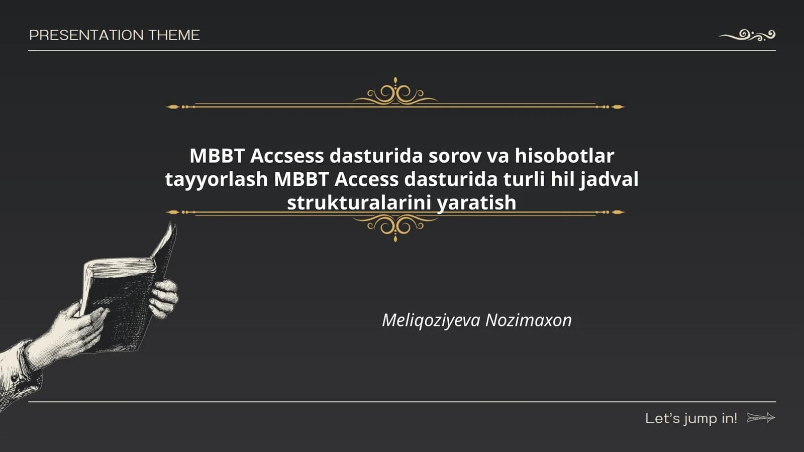 MBBT Accsess dasturi