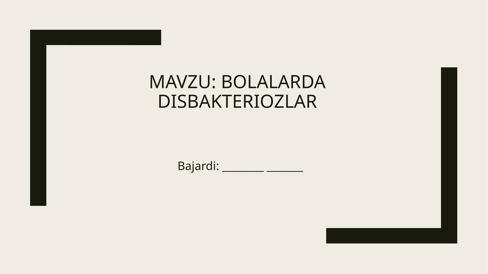bolalarda disbakteriozlar