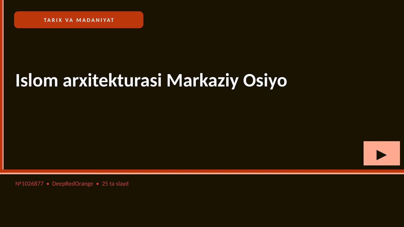 Islom arxitekturasi Markaziy Osiyo