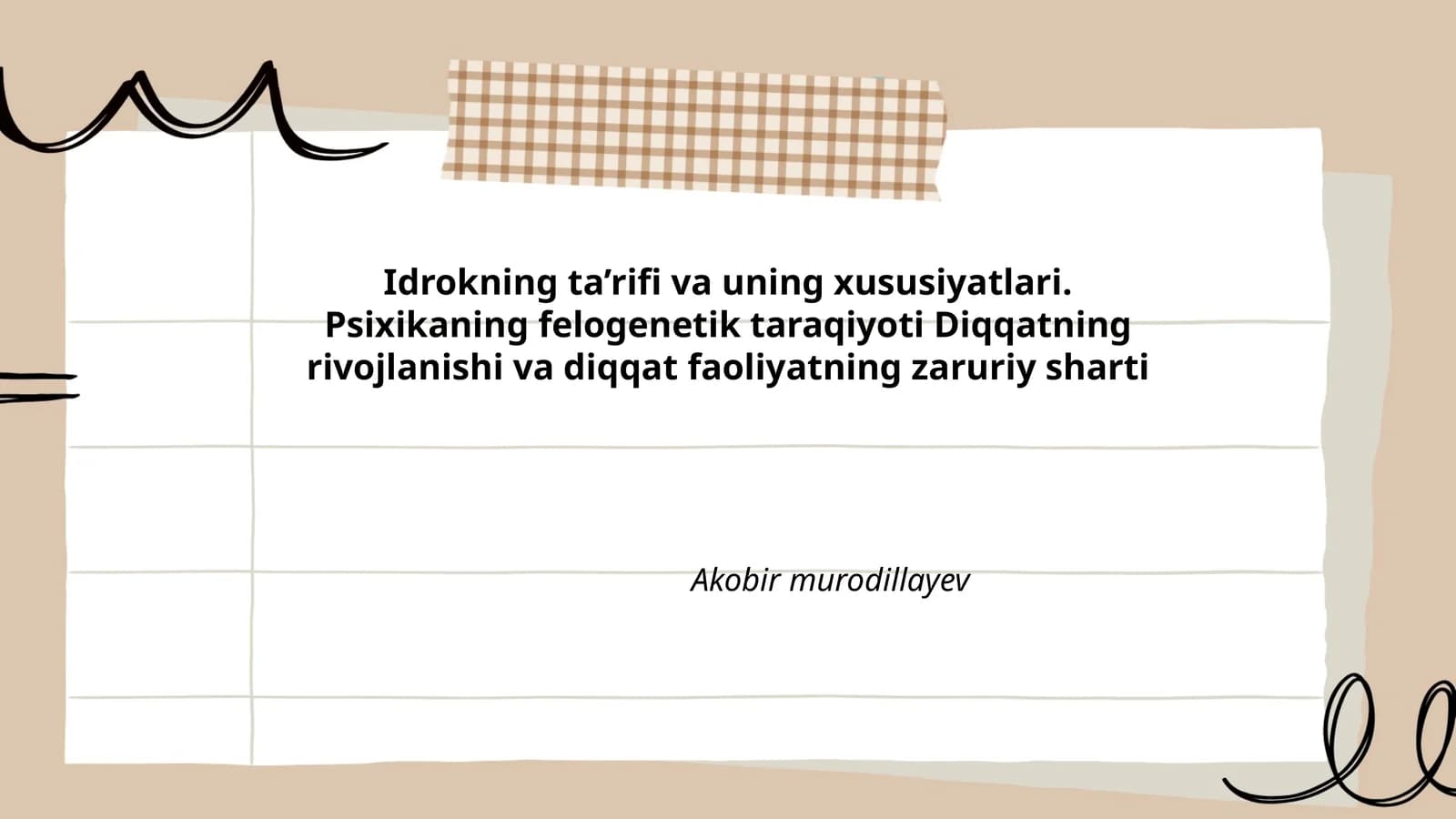 Idrokning ta’rifi va uning xususiyatlari