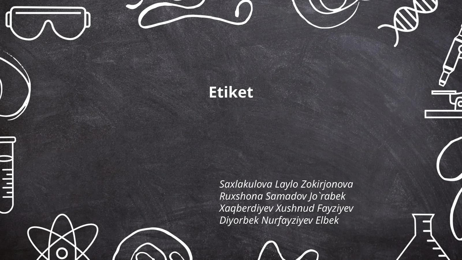 Etiketning umumiy qoidalari