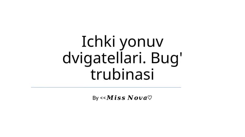 Ichki Yonish Dvigatellari