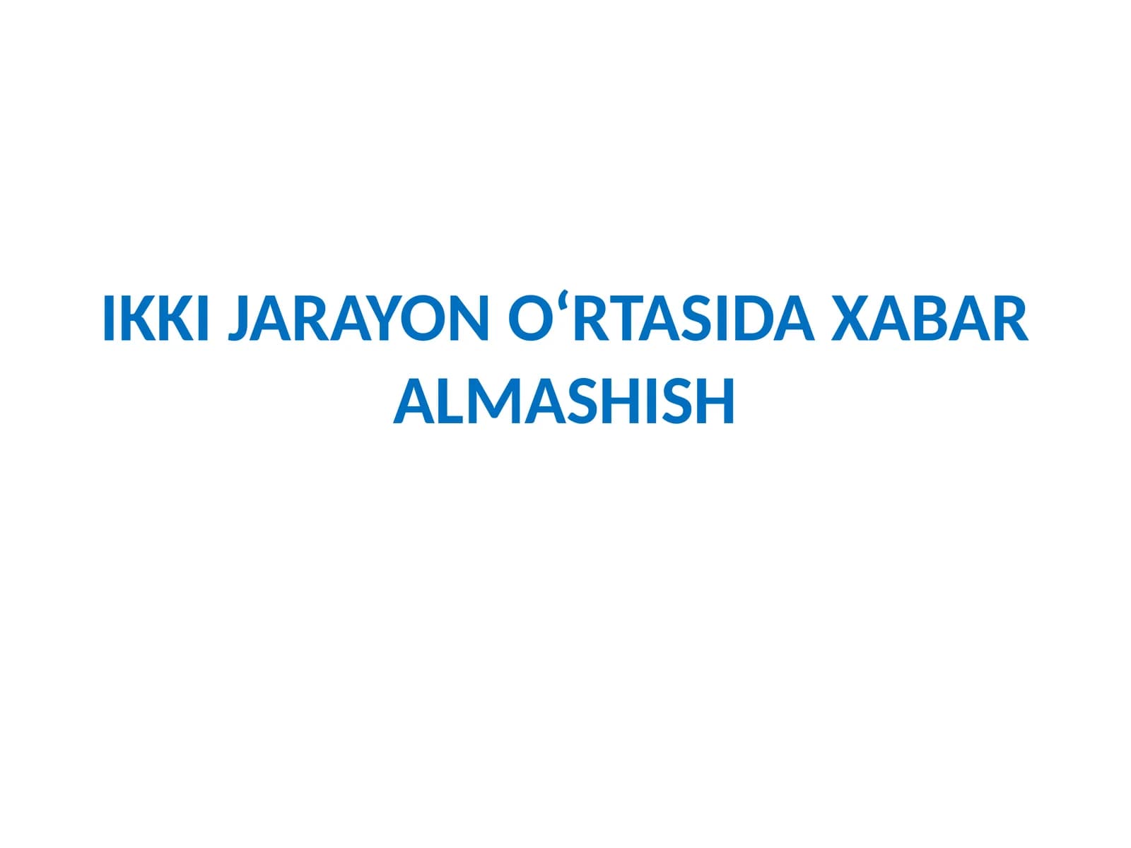 Xabar Almashish