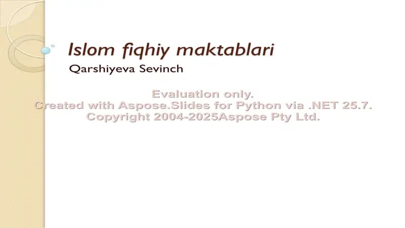 Islom fiqhiy maktablari