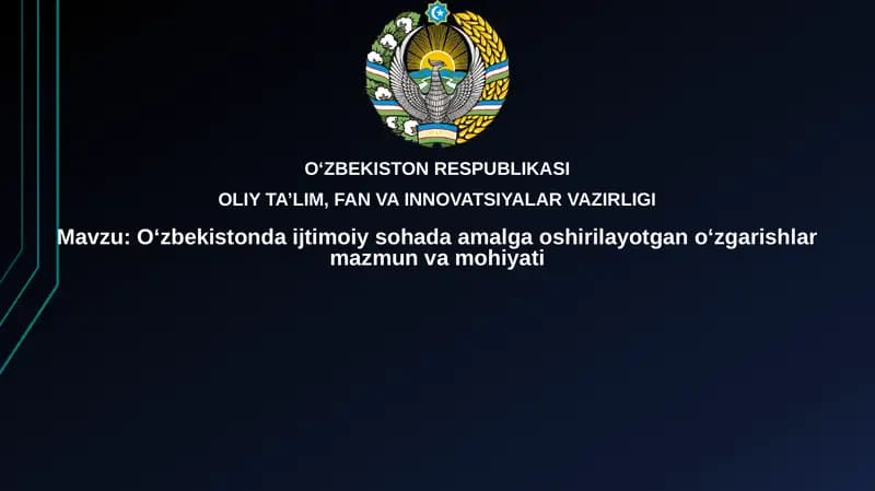 O'zbekistonda Ijtimoiy Islohotlar