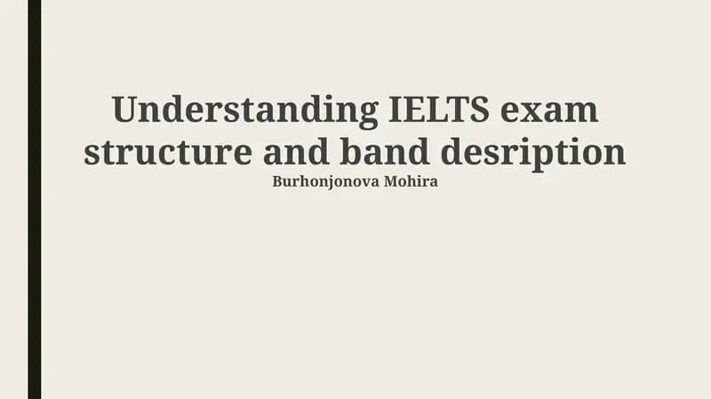 IELTS Exam Overview