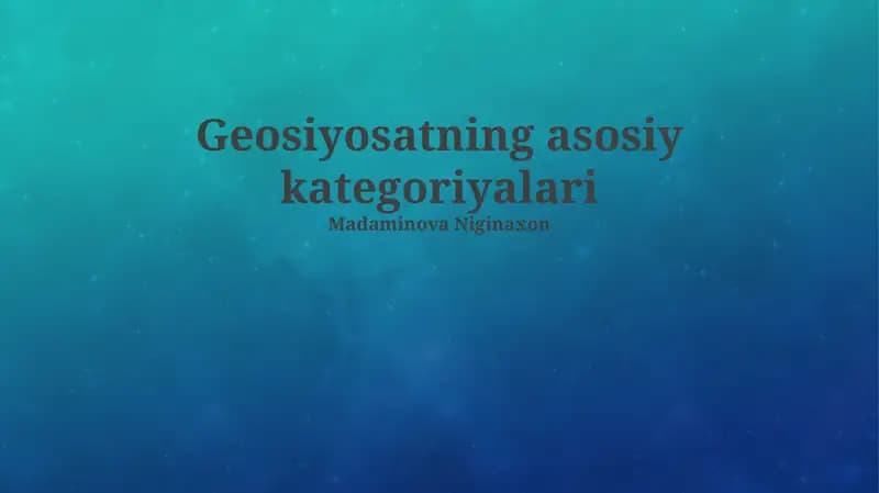 Geosiyosiy xavfsizlik
