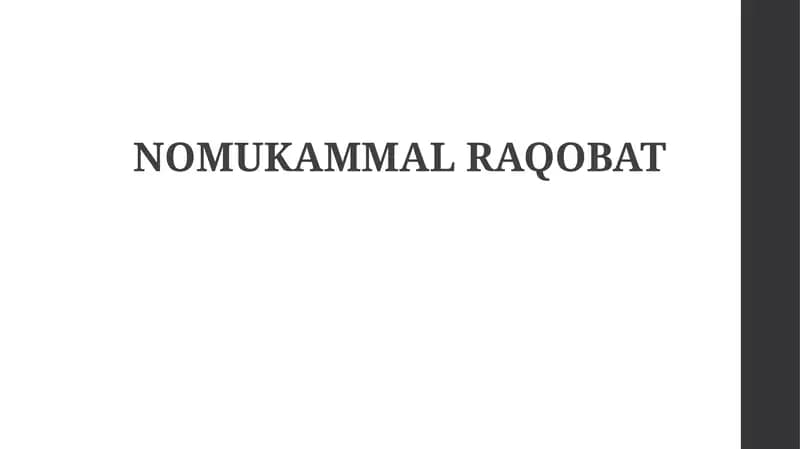 NOMUKAMMAL RAQOBAT