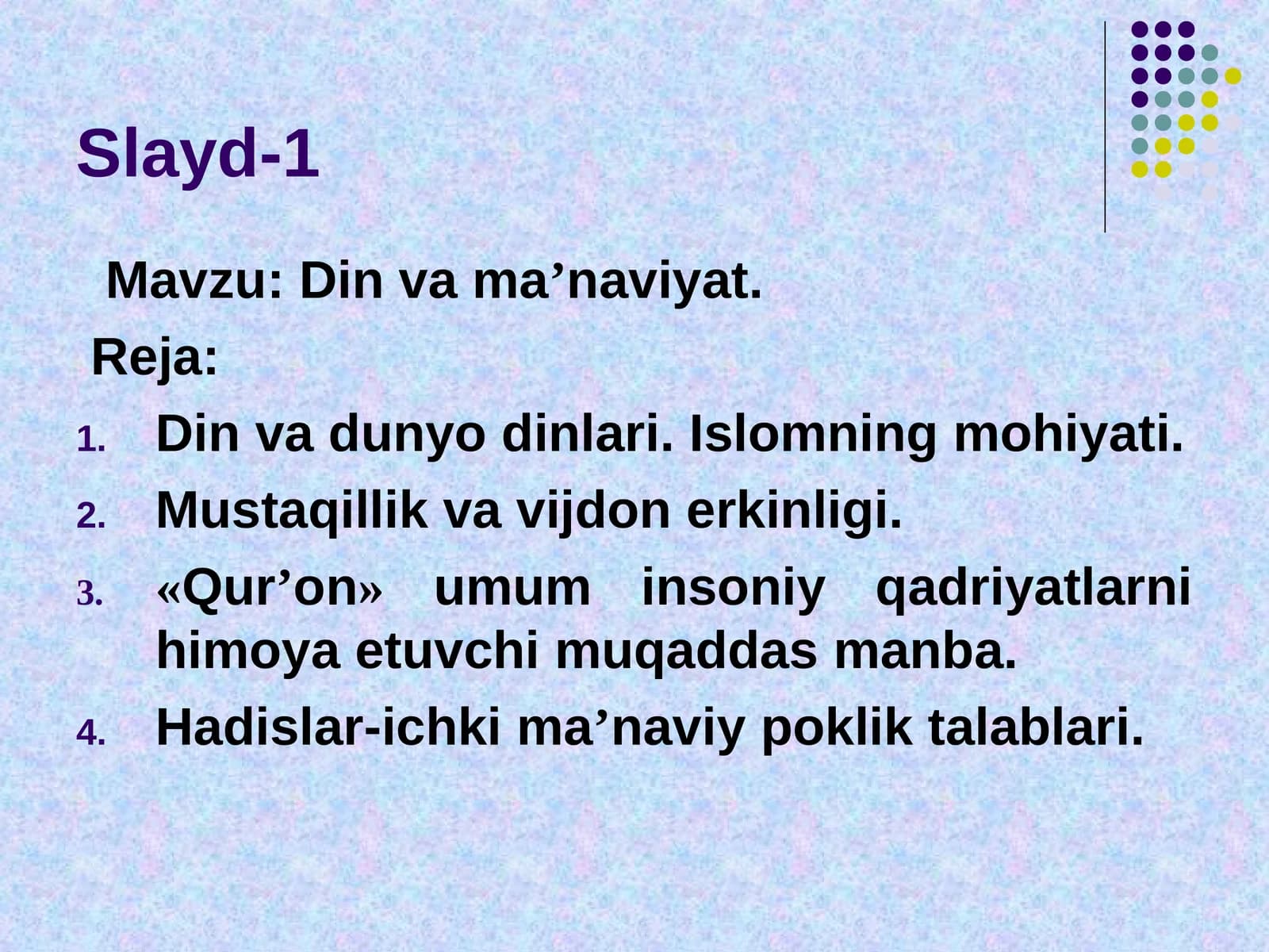 Din va ma’naviyat