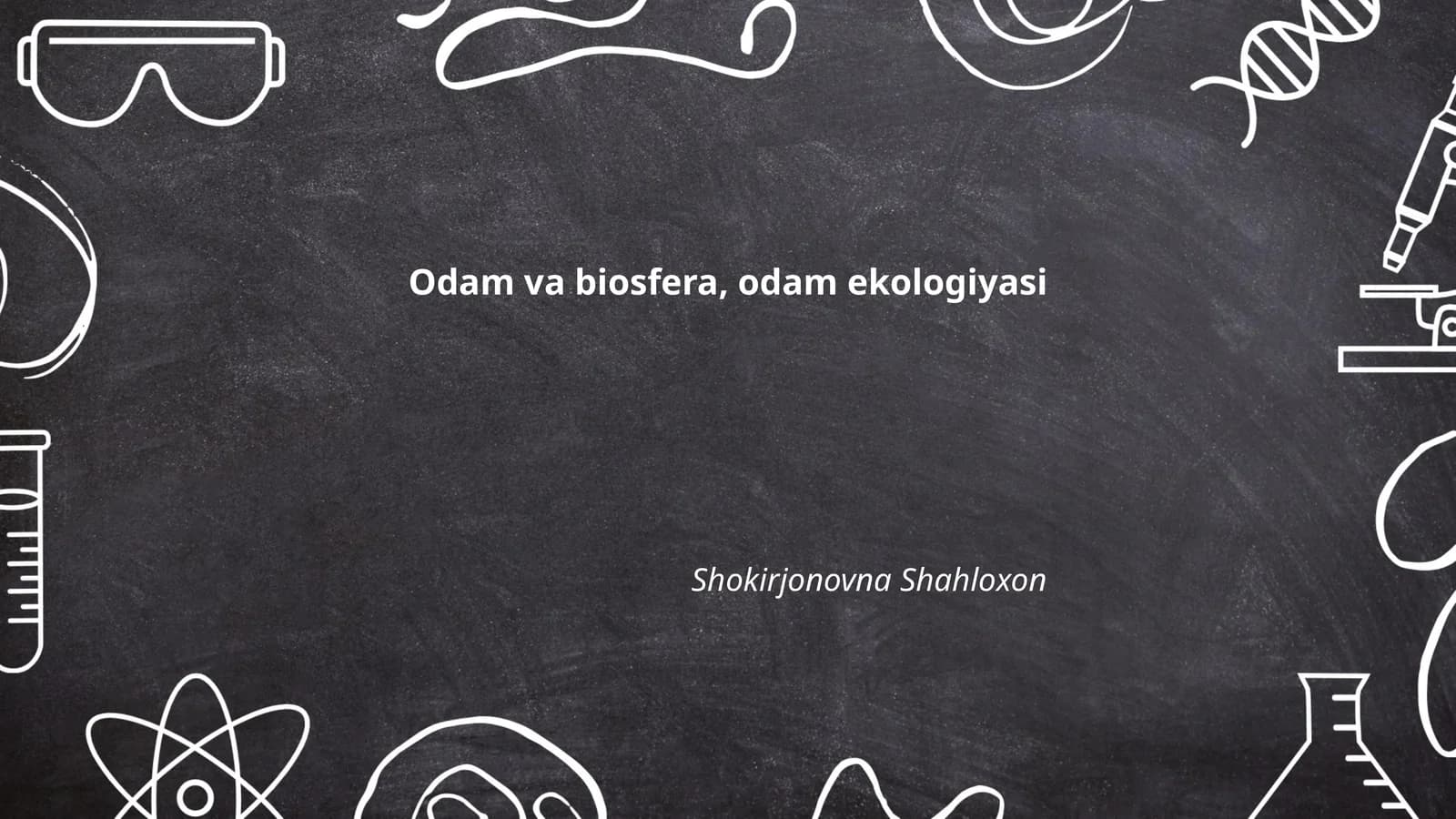 Odam va biosfera, odam ekologiyasi