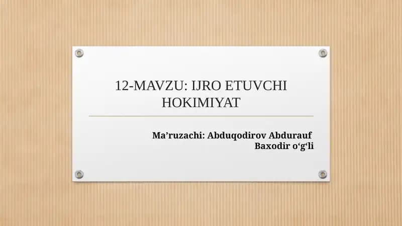 IJRO ETUVCHI HOKIMIYAT