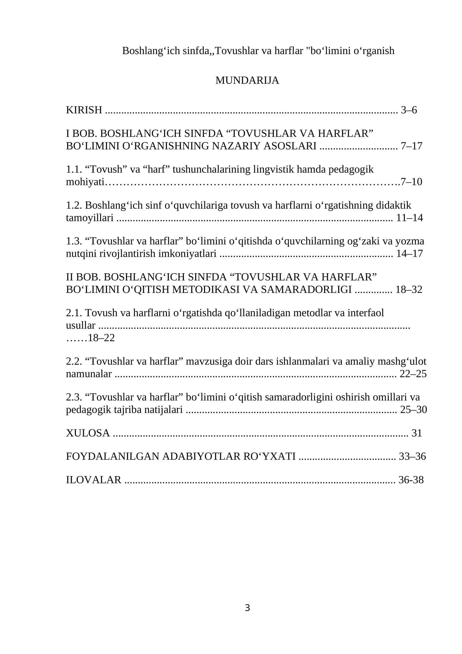 BOSHLANG‘ICH SINFDA “TOVUSHLAR VA HARFLAR” BO‘LIMINI O‘RGANISH