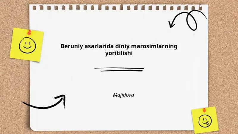 Beruniy asarlarida diniy marosimlarning yoritilishi
