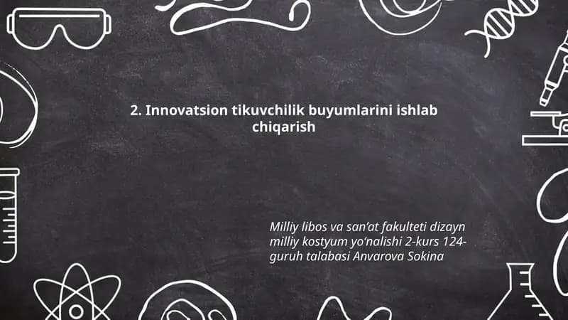 Innovatsion funksional matolar va ularning ishlab chiqarishga tatbiqi
