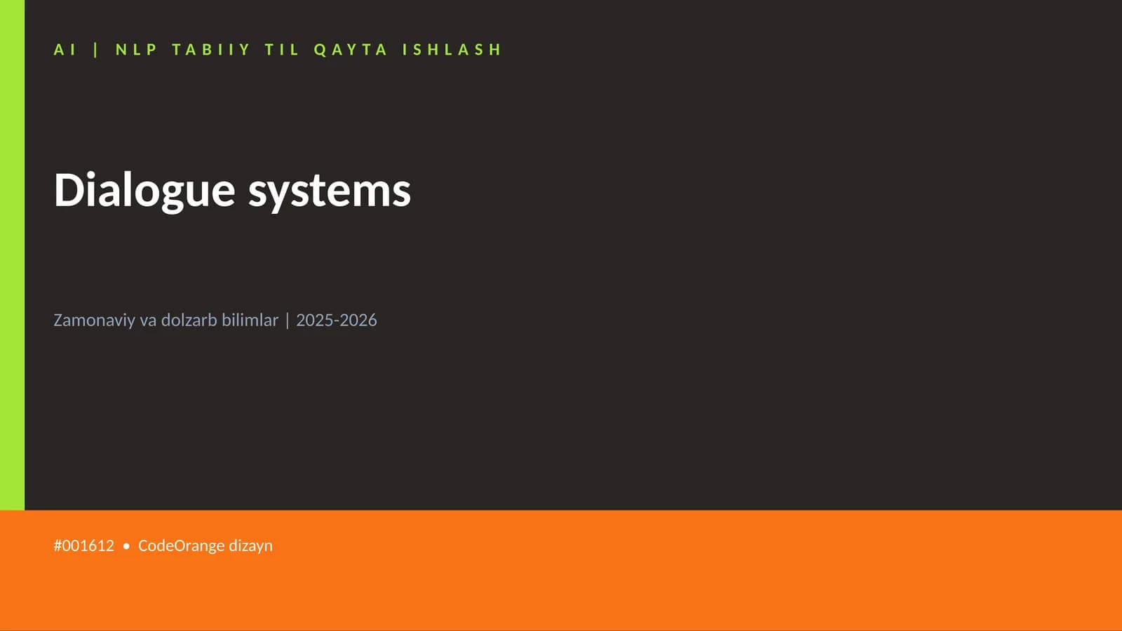 AI | NLP TABIIY TIL QAYTA ISHLASH