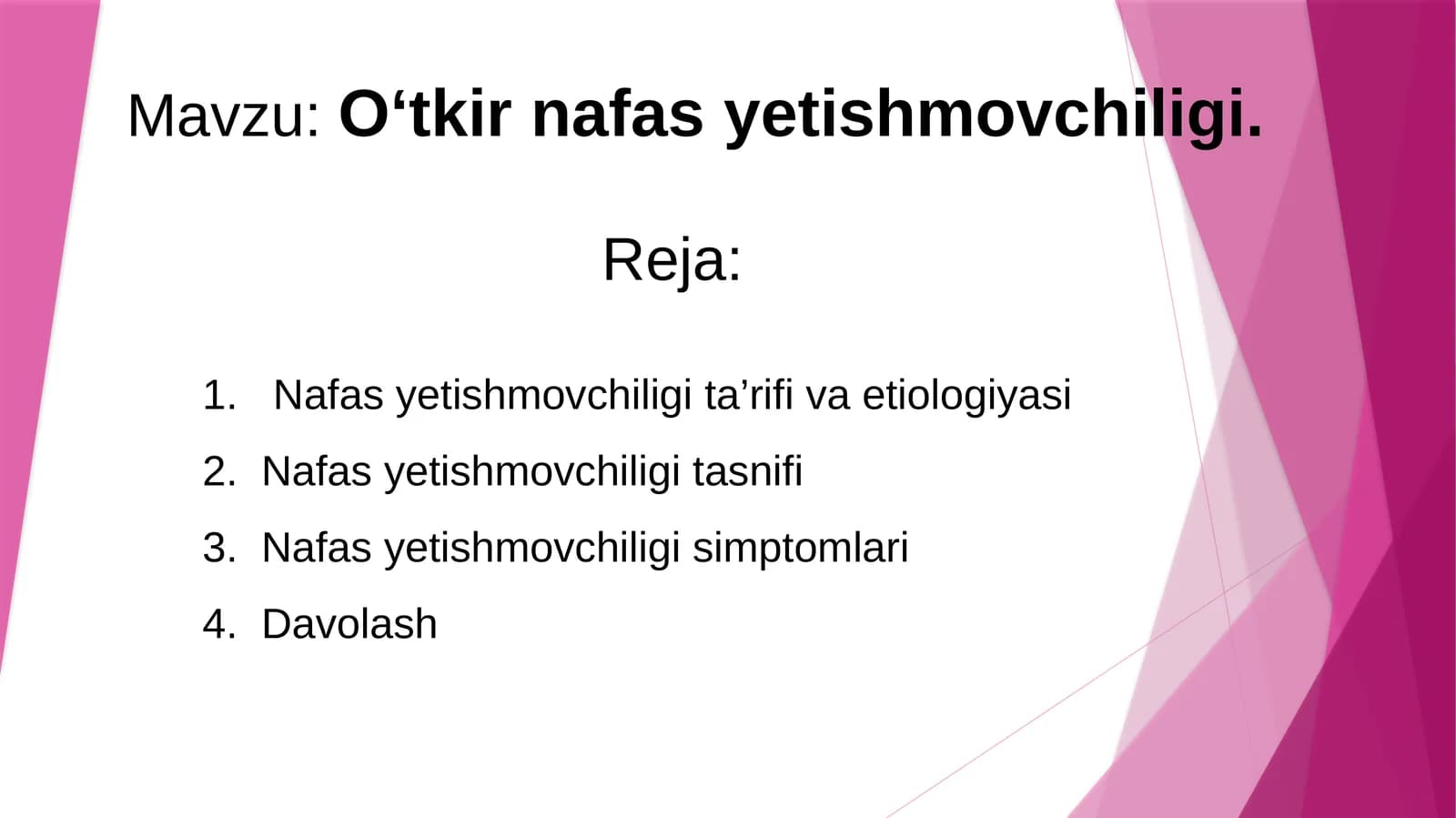 O‘tkir nafas yetishmovchiligi