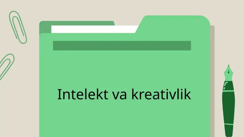 Intelekt va kreativlik