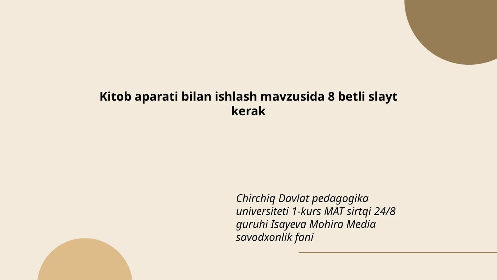 Kitob aparati bilan ishlash